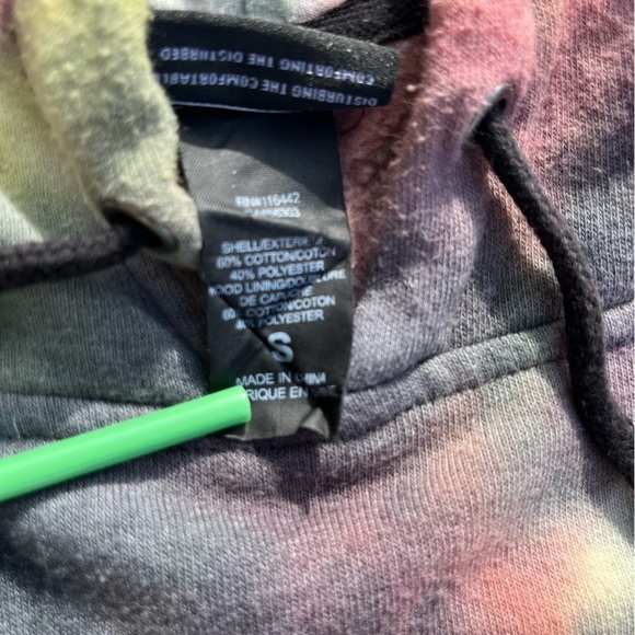 Women's Lurking Class Hoodie Multicolor Spell-Out S Streetwear CROPPED Tie Dyed - Picture 6 of 16